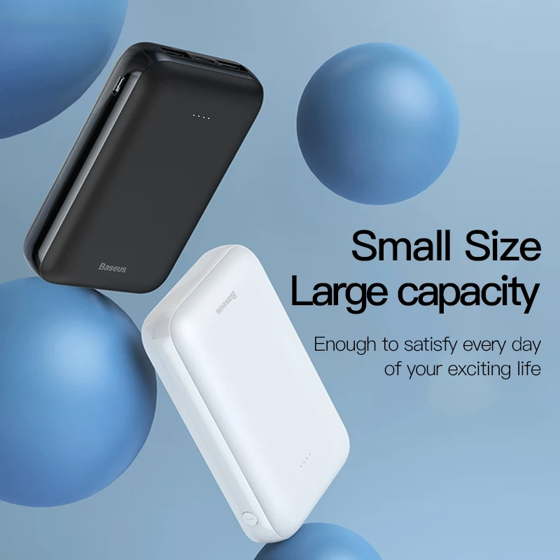 

Baseus 10000mAh Mini Power Bank Portable USB Type C Fast Charger Small 10000 mAh Powerbank For iPhone Xiaomi Mi External Battery