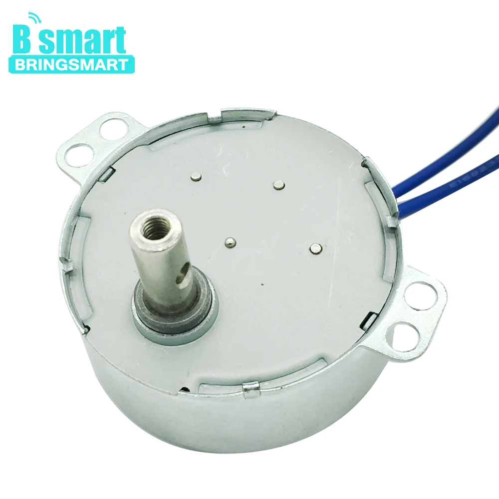 BringSmart 5-24 в 110 В 220 В низкая скорость 1,4-60 об./мин ремесло повернуть выставка вентилятор микроволновая печь шестерни AC синхронный двигатель для DIY части