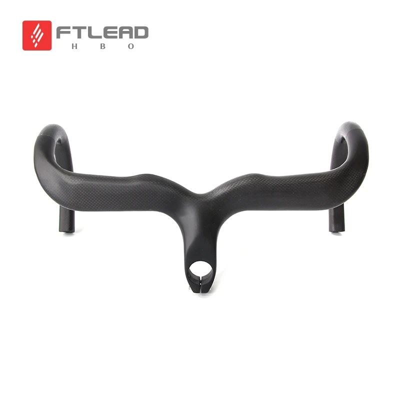 full carbon 3K matt bicycle handlebar Road bike and stem integratived with computer stent holes YT613 |