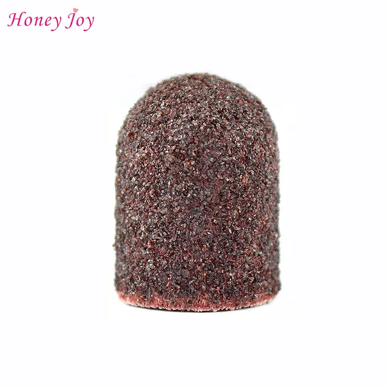 50pcs/lot 13*19mm #80 Sanding Block Sleeve Cap Without Grip Bands Manicure File Tools Nail Drill Polishing Accessories | Красота и