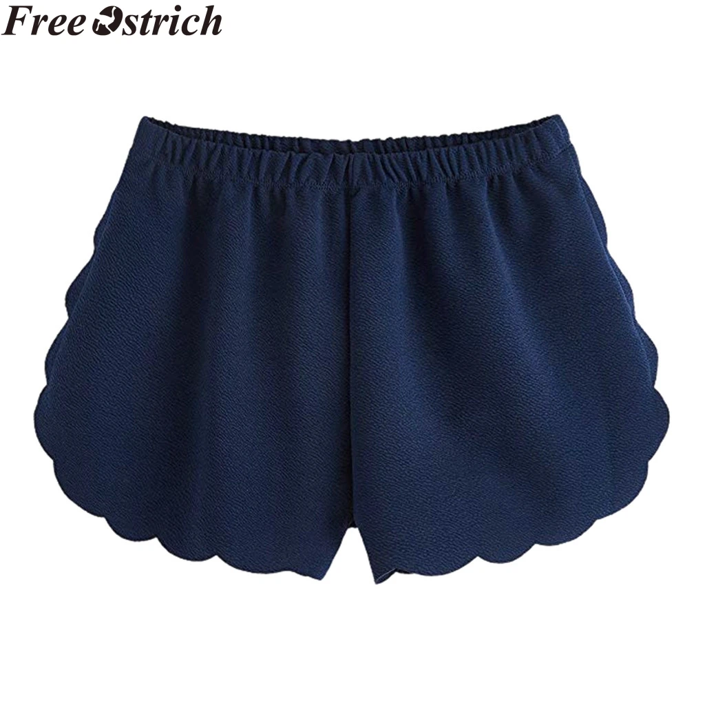 Летние женские шифоновые спортивные шорты Свободные повседневные волнистые с