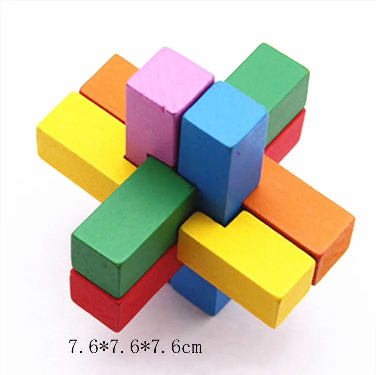 Деревянные блоки развивающая игрушка красочные деревянные интеллектуальные