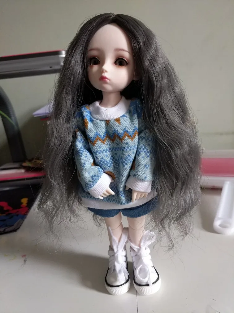 T02-X638 лучший подарок для детей 1/6 1/8 bjd куклы аксессуары Одежда ручной работы дикие джинсовые шорты джинсовые полосы звезды 1 шт