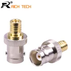 1 шт., электронный разъем BNC Female to SMB Female Jack, коннектор, радиочастотный коаксиальный адаптер, позолоченный
