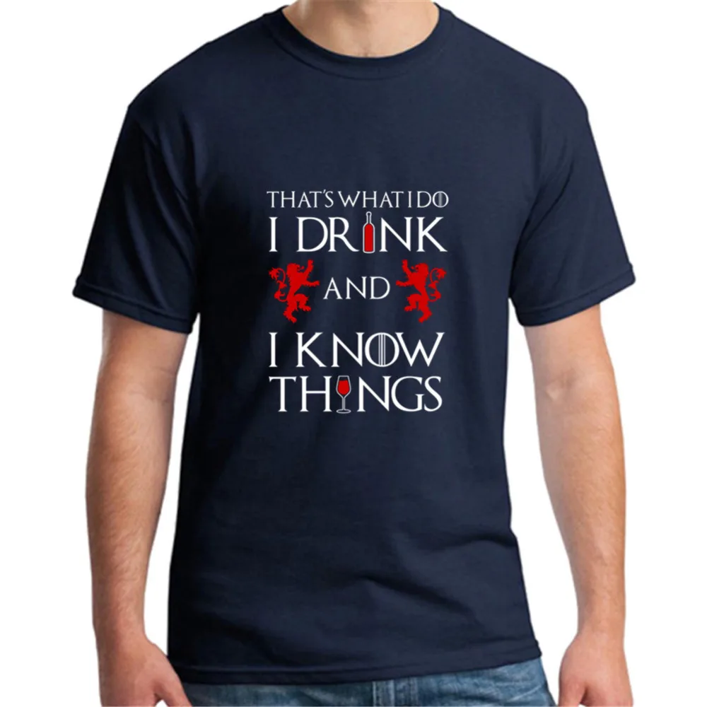 What I Do Drink and know Things Men Beer T-Shirt Cool White Plus Size Short Sleeve fear of god vlone Men's O-Neck T Shirts | Мужская