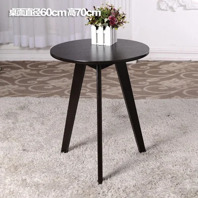 E3 D 60cm H 70cm Модные кофейные столы в стиле Луи, простой креативный чайный столик в Северной Европе, Круглый трехногий Soild деревянная мебель - Цвет: E3 D 60cm H 70cm
