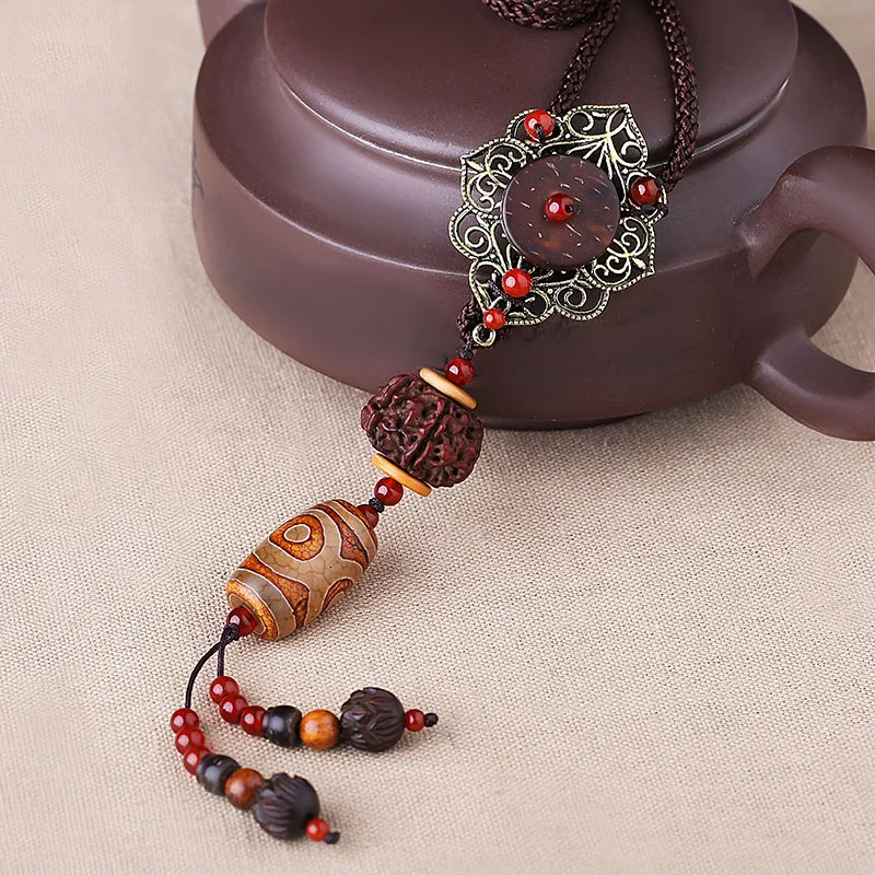 Ретро свитер цепь длинная секция Ожерелье Подвеска для груди Tianzhu кулон