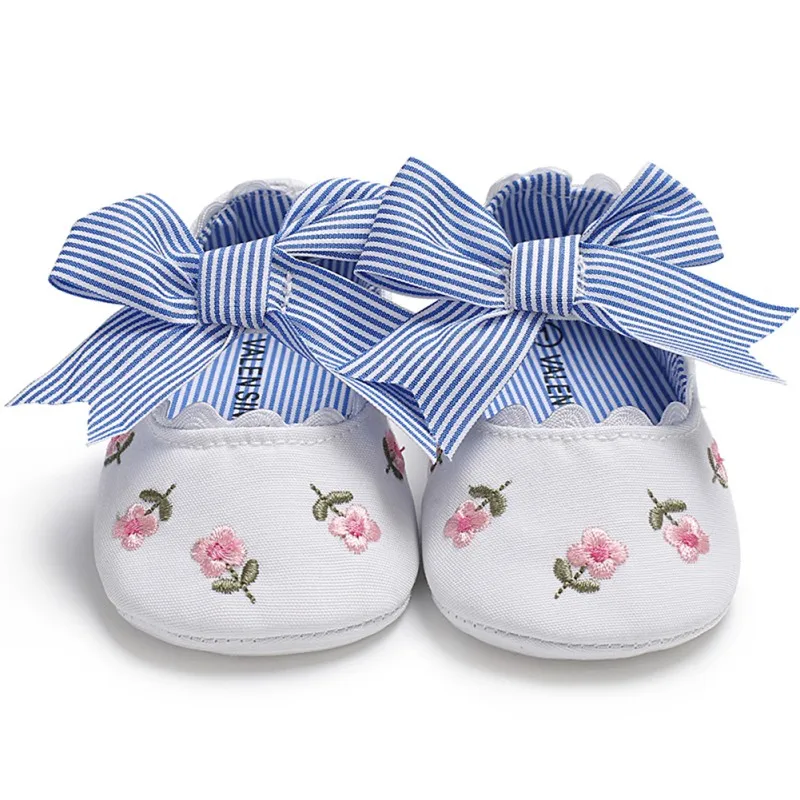 

Spring And Summer Baby Girl The First Walker Small Fresh Embroidered Bow Princess Shoes Baby Cotton Shoes