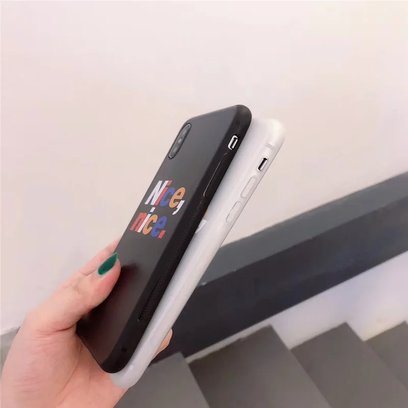 IMIDO милый чехол для телефона с буквами iphone 6 из ТПУ силиконовый 6S 7 8 Plus X модный