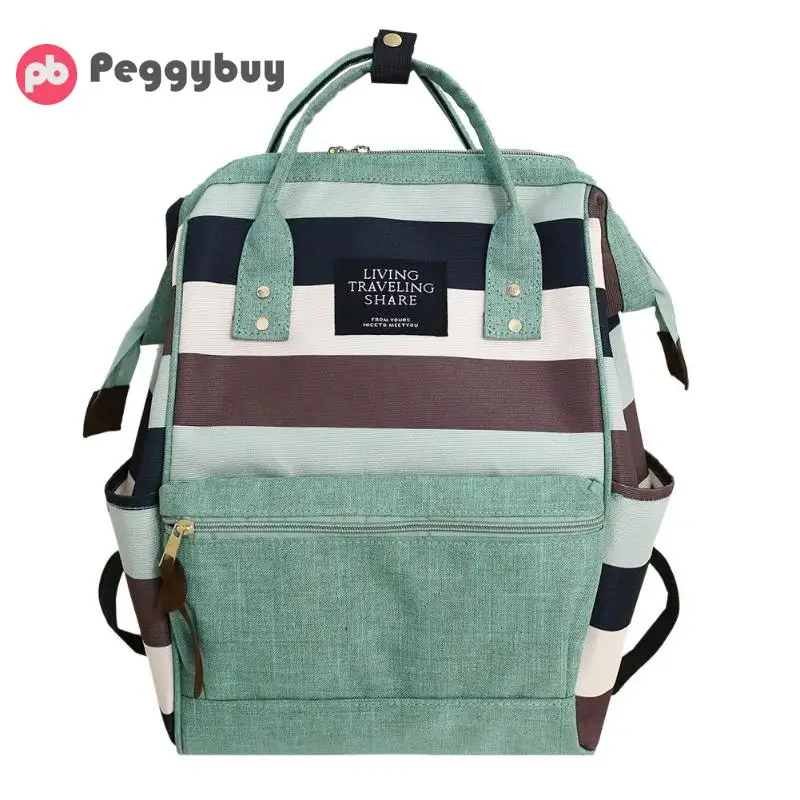 Light Green Сумка для подгузников для мам, Большая вместительная сумка для детских подгузников, дизайнерская сумка для кормления, рюкзаки для путешествий, сумки для подгузников для мам и детей - Цвет: Light Green