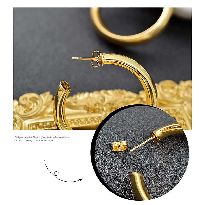 ZEA Dear Jewelry классические большие круглые серьги для женщин Дубай стильные
