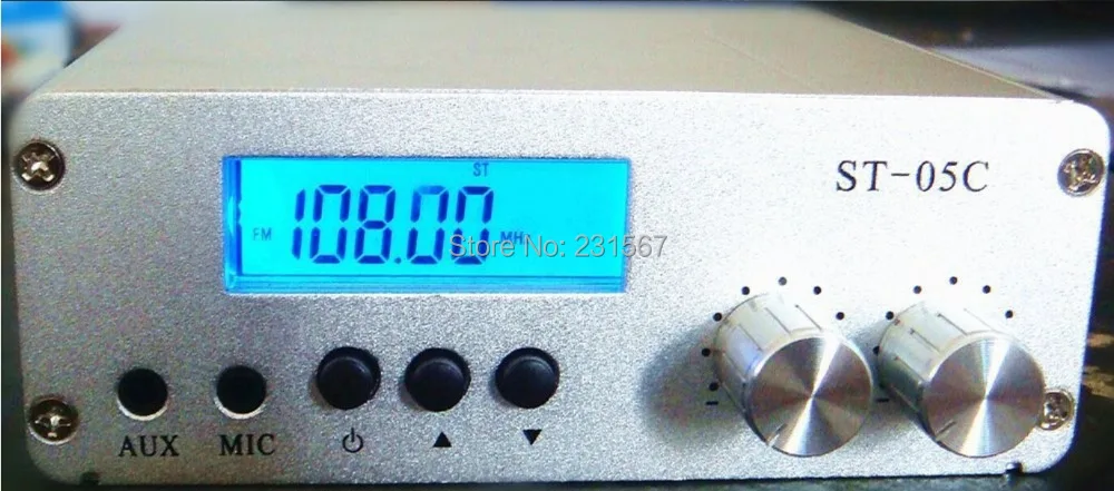 Новая модель 0.1 Вт/0.5 Вт fm передатчик стерео PLL радиовещание 77 108 мГц st 05c 1 заказ