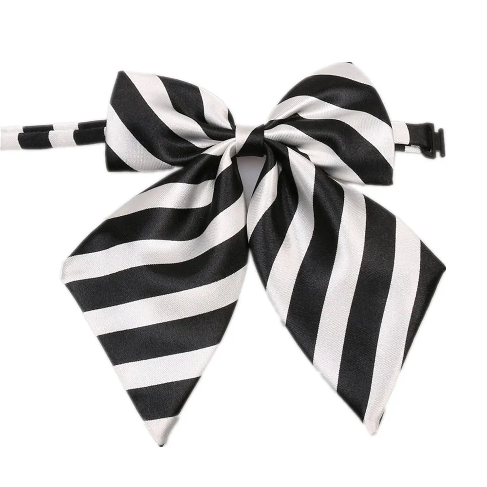 Женский офисный галстук-бабочка в полоску клетку галстук с принтом горошек |