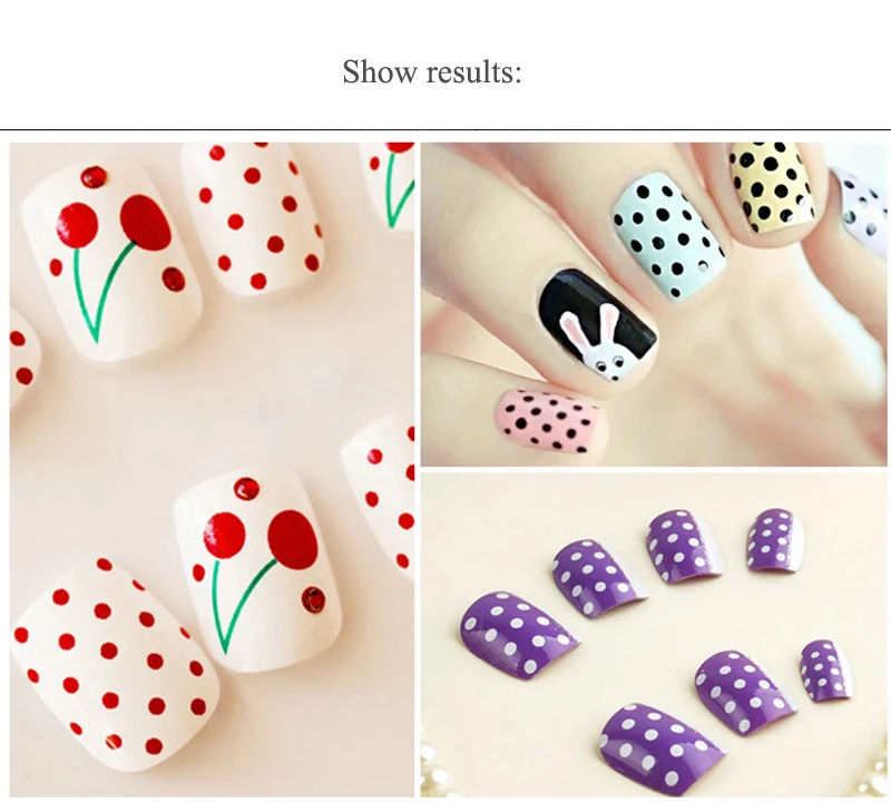 5 шт./компл. двойная Концевая ручка для ногтей художественная расцветка 2 способа