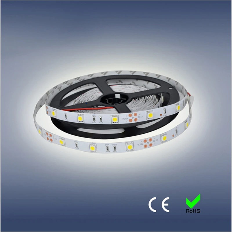5 м/рулон Бесплатная доставка светодиодный полосы 60 шт./м SMD 5050 Светодиодный softstrip