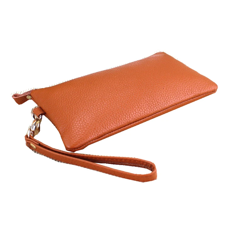 Женская косметичка из натуральной кожи Дамский кошелек сумочка держатель для