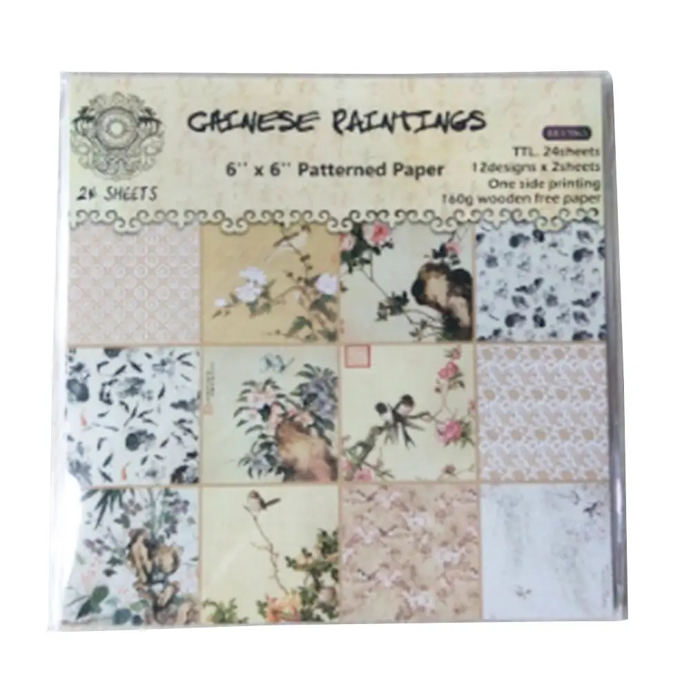 CC 24 шт. DIY Craft Бумага альбом колодки рука счета карты решений фон 6 дюймов один