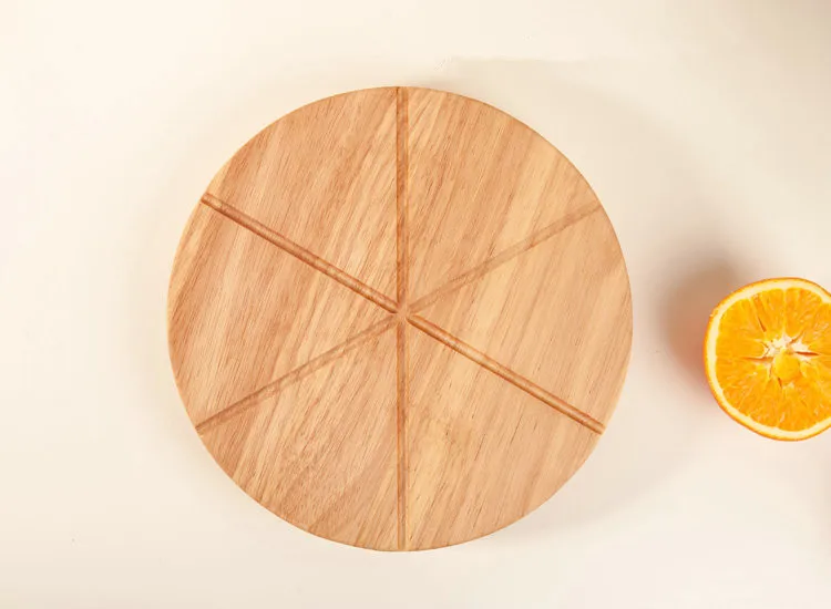 Круглый Деревянный многоцелевой разделочный блок/разделочная доска натуральный