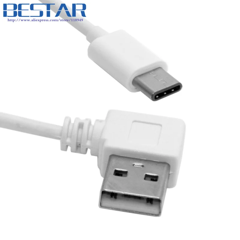 Кабель для передачи данных USB 3 1 Type C 2 0 90 градусов правый и левый угловой 50 см 5 м