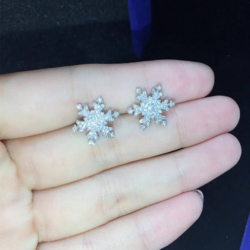 

Be 8 Top Quality Geometric CZ Stud Earrings, Snow Shape Pearl Earrings Femme Fashion Jewelry Anniversary Party E534