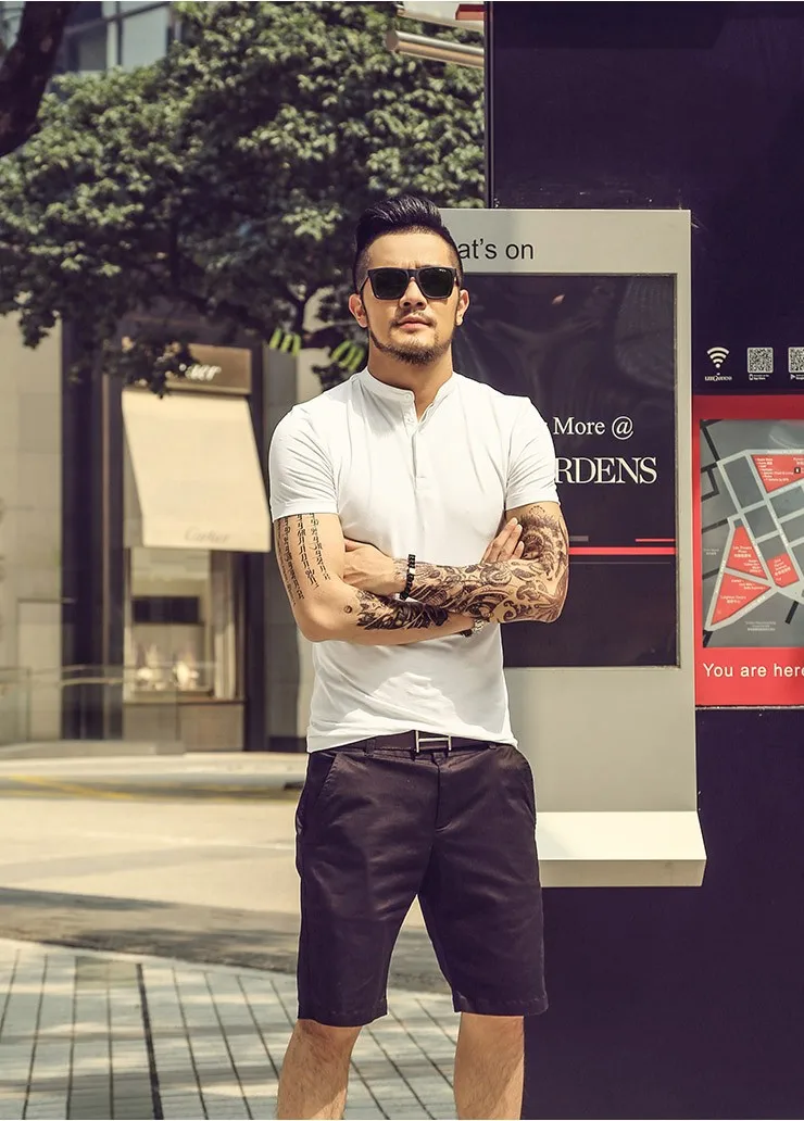 Бренд Для мужчин s Solid Polo Paul рубашка Masculina для Для мужчин модная мужская Повседневное Генри воротник Slim Fit Хлопок Поло Для мужчин летние PL-13