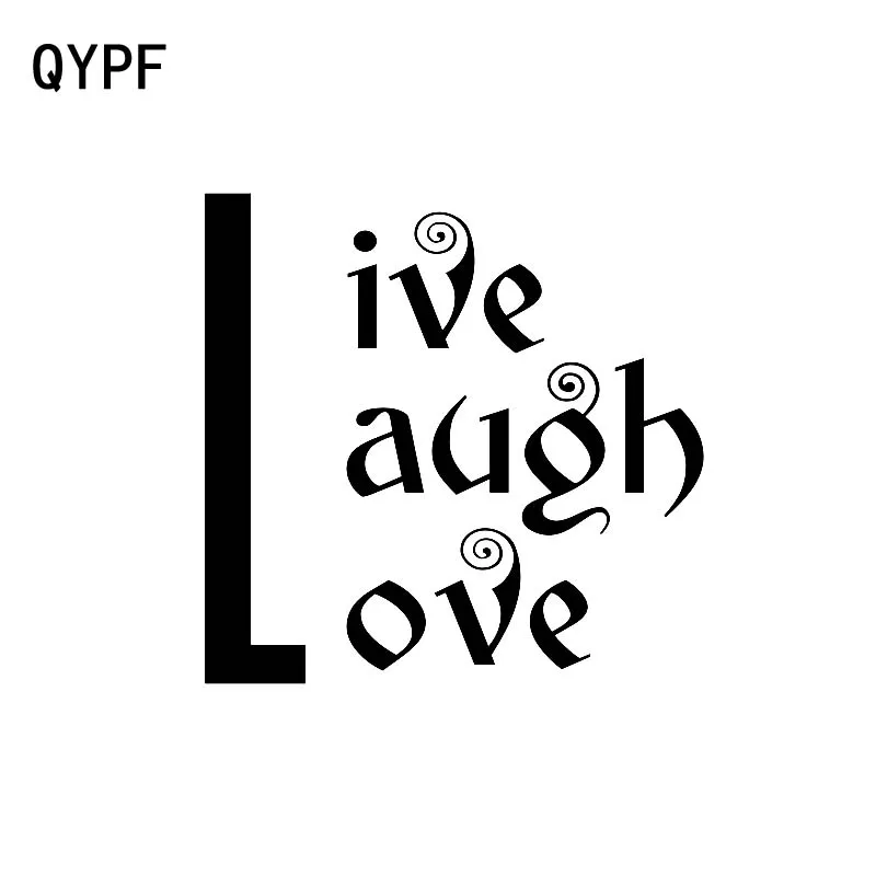 QYPF 15 5 см * 2 креативный живой Смех Любовь шрифт комбинированный виниловый стикер