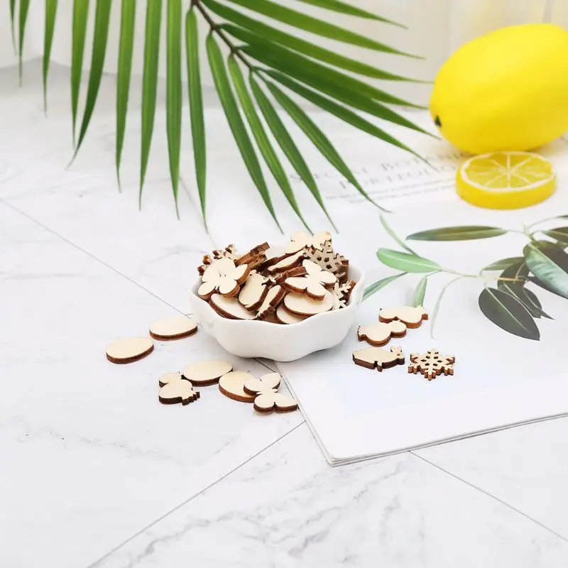 50 шт. деревянные пасхальные яйца и кролик|Поделки из дерева| |