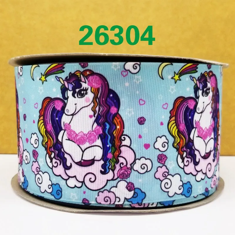Free shipping 50 yard per size unicorn ribbon printed grosgrain 26304 | Дом и сад