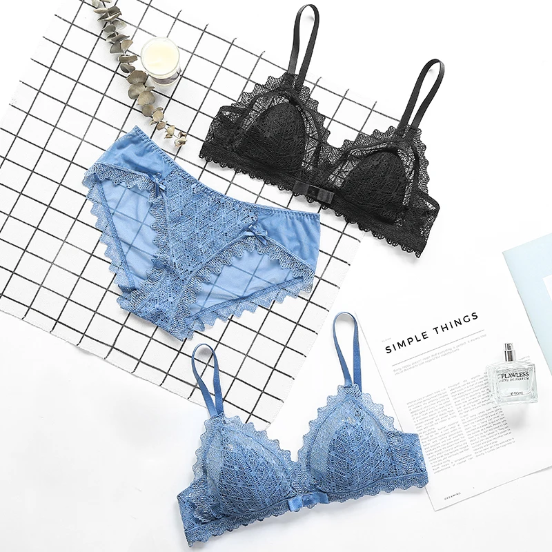 Бюстгальтер Lilymoda женский кружевной пикантный Бралетт без косточек комплект с