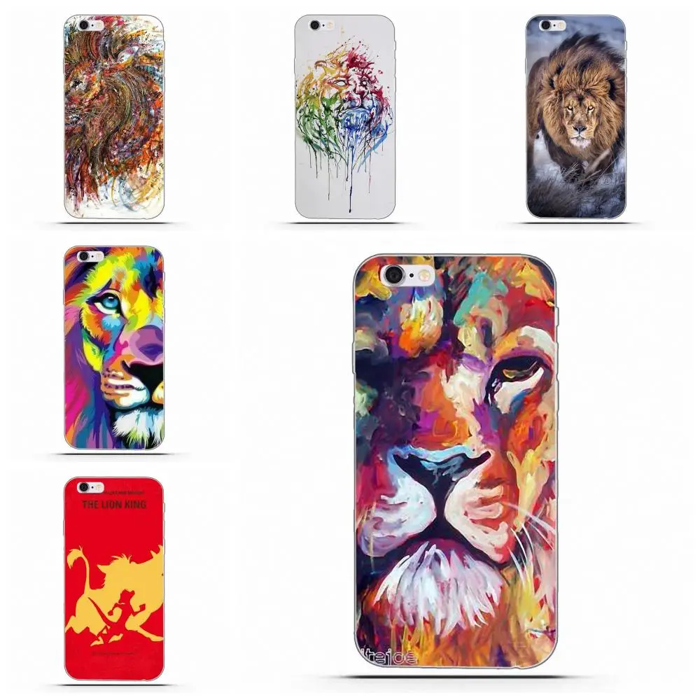 Wexoeq Красочные Король Лев для Galaxy Alpha Core Prime Note 4 5 8 S3 S4 S5 S6 S7 S8 S9 mini edge Plus TPU Чехлы