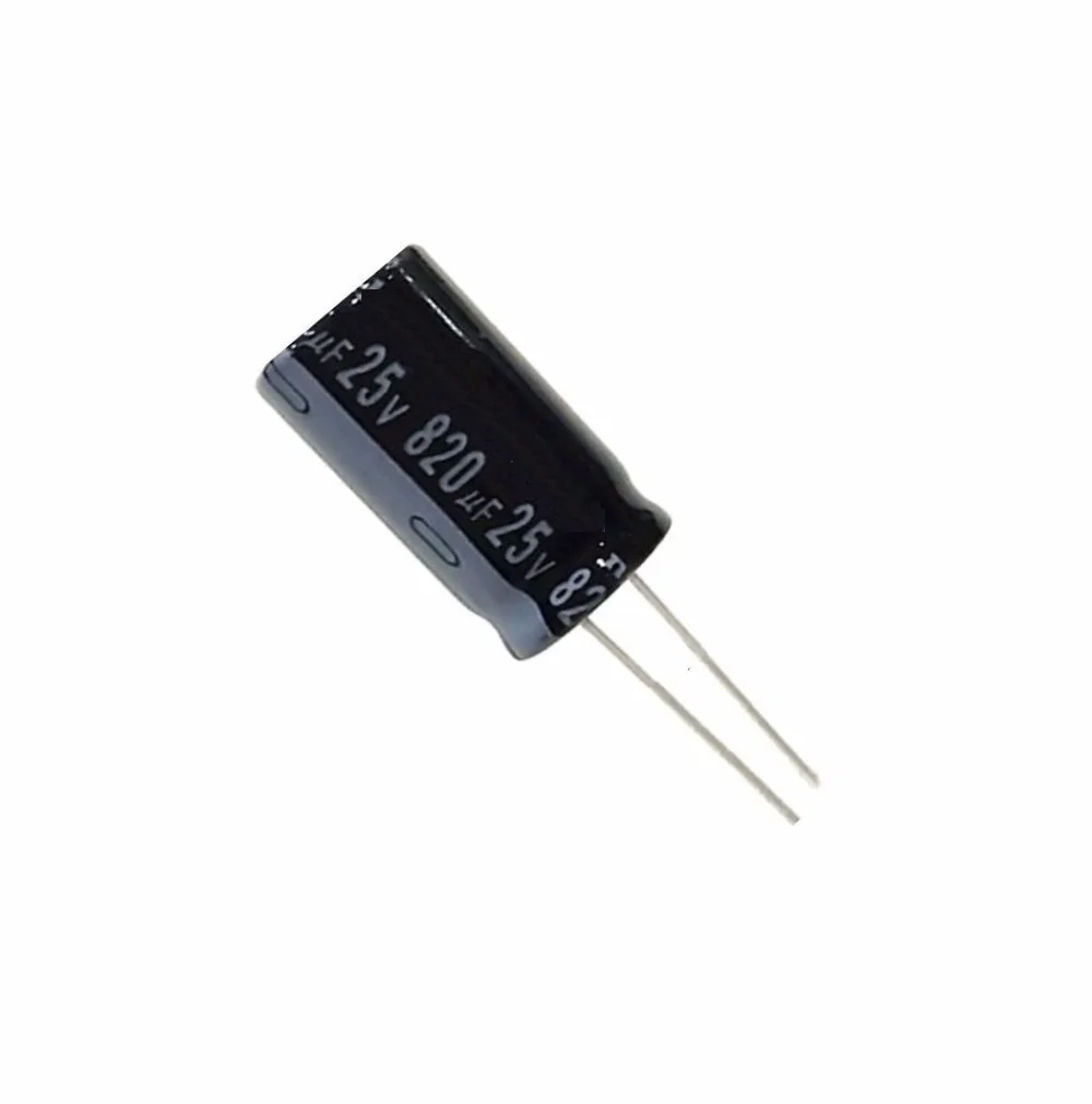5 шт. 820 мкФ 25V 105C фотосессия 10 мм * 20 мм|capacitor electrolytic|capacitor 820uf 25vcapacitor 25v |
