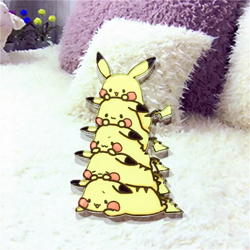 Kawaii Harajuku наборный животного Пикачу панда акрил брошь значок Рюкзак Rozet воротник