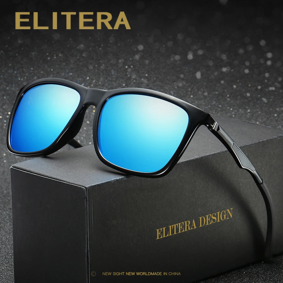Мужские и женские Винтажные Солнцезащитные очки ELITERA поляризационные зеркальные
