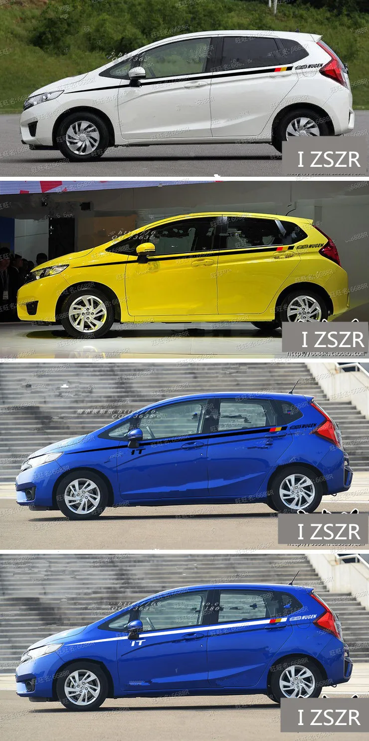 Простой шаблон тела/талии стикер для Honda Fit Civic Jed Z2CA727|sticker for honda|for hondastickers honda civic |