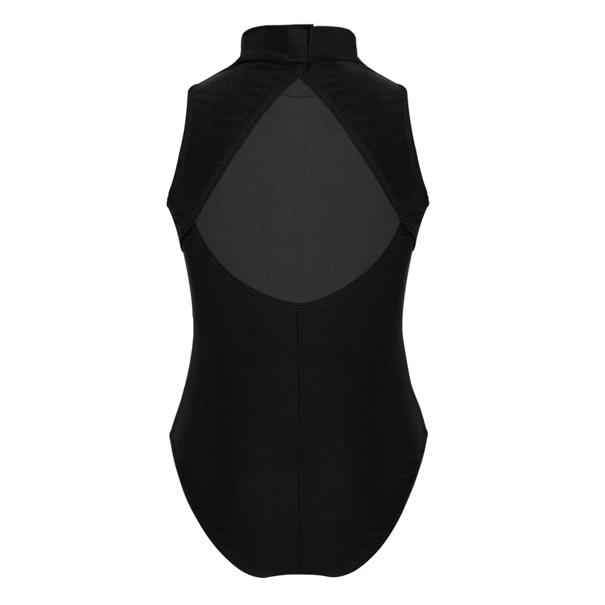 Детский гимнастический купальник для девочек танцевальный костюм без рукавов с