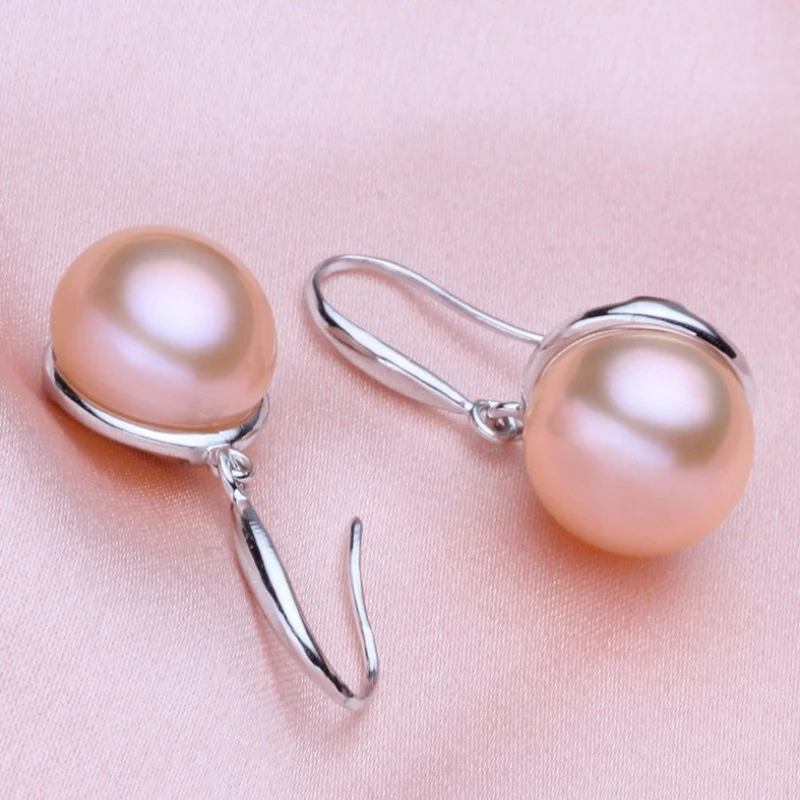 Женские серьги ASHIQI из натурального белого пресноводного жемчуга серебра 925 пробы