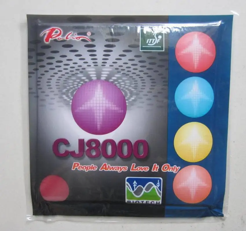 Оригинальный Palio CJ8000 BIOTECH (2 сторонний тип петли) Резина для настольного тенниса с