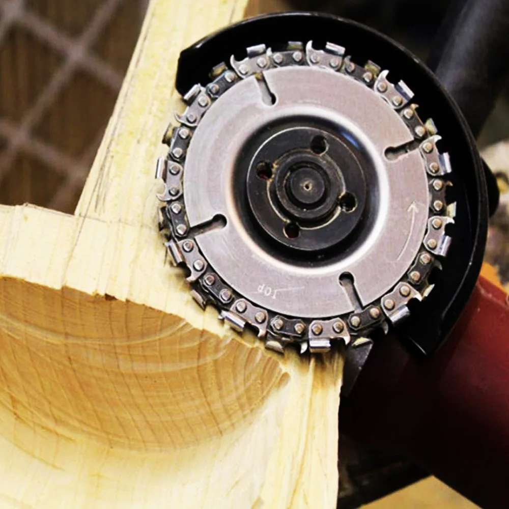 Деревообрабатывающий 4 угловая шлифовальная машина Цепная пластина резьба по