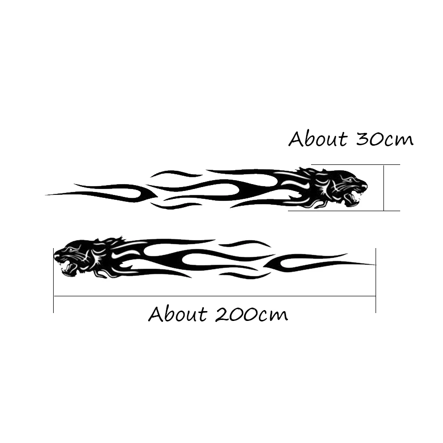 1 пара Виниловая наклейка для кузова автомобиля грузовика с леопардовой головкой