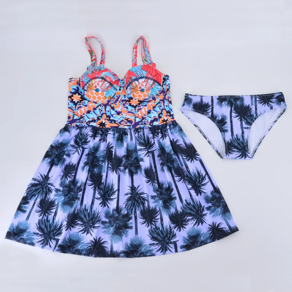 Для женщин купальники из двух частей комплекты бикини танкини пуш ап трикини