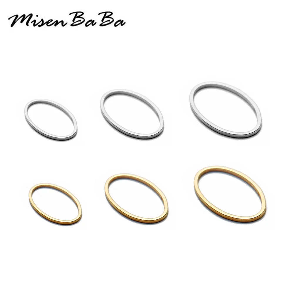 20 шт./лот геометрические Овальные Полые Украшения Из Нержавеющей Стали Разъем