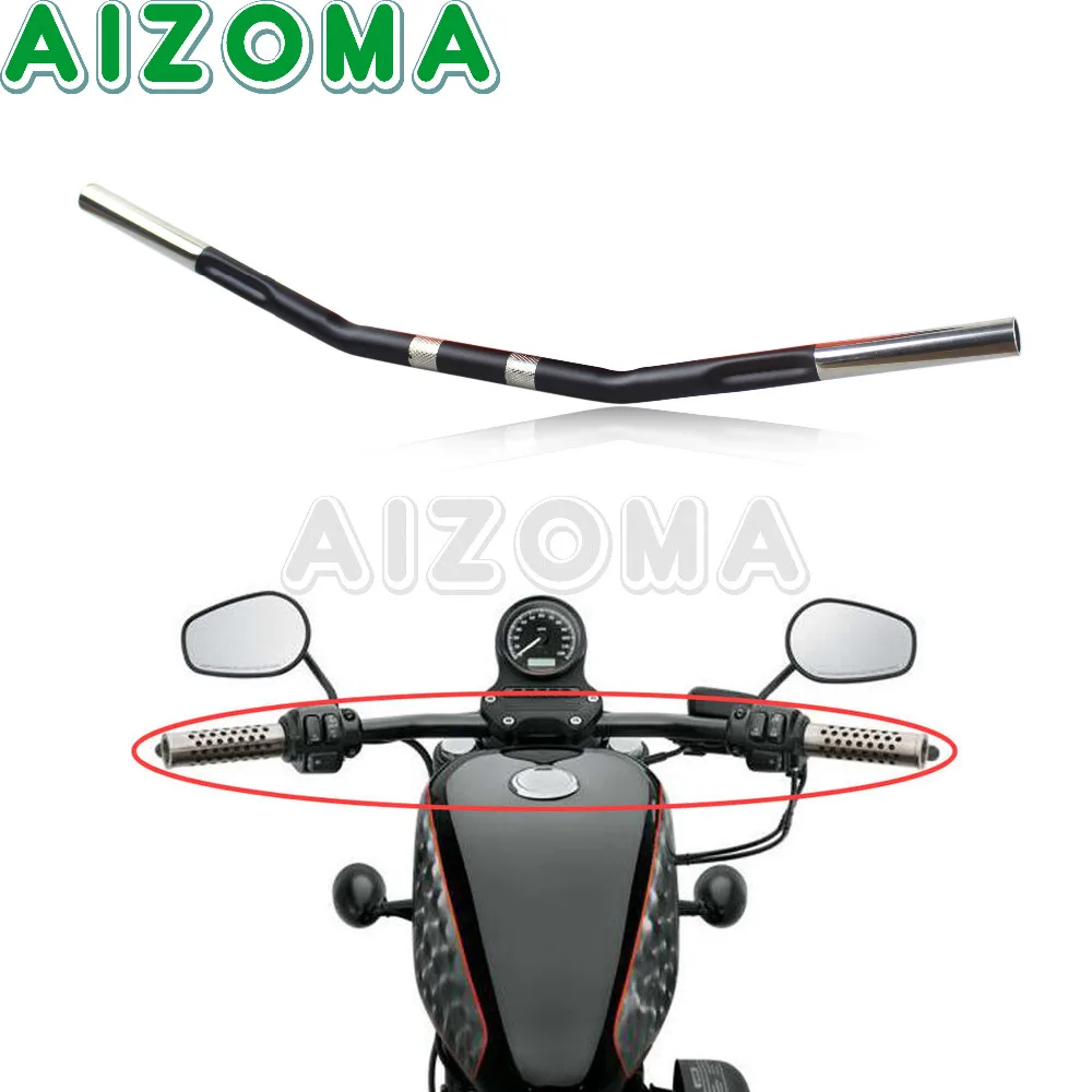 

Black 1 inch 25mm Handlebars Motorcycle Custom 1" Drag Bar Handle Bar for Harley Sportster XL 1200 883 Iron Forty-eight SuperLow