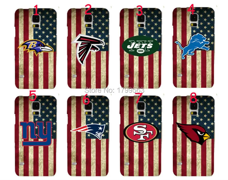 Горячая 32 шт./лот НФЛ Регби Команда США Флаг жесткий Белый чехол Кожного покрова