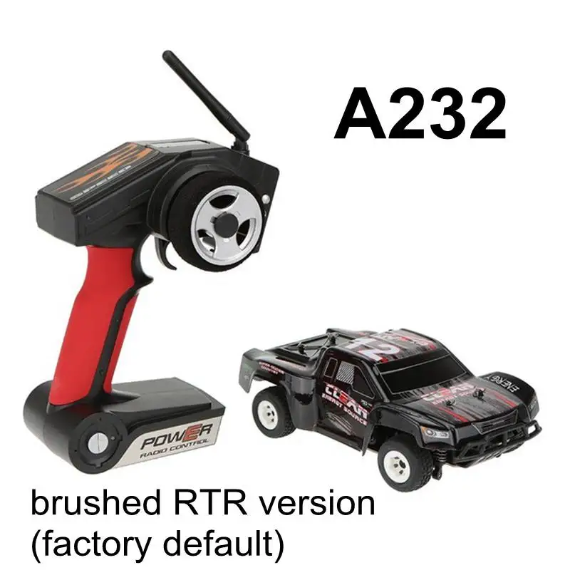 A232 brushed RTR RC WLtoys A202 A212 A222 A232 A242 A252 1:24 автомобиля ударная установка RTR бесщеточная модернизация EZRUN 2030 мотор 18A ESC AX5S 2,4 г радио - Цвет: A232 brushed RTR