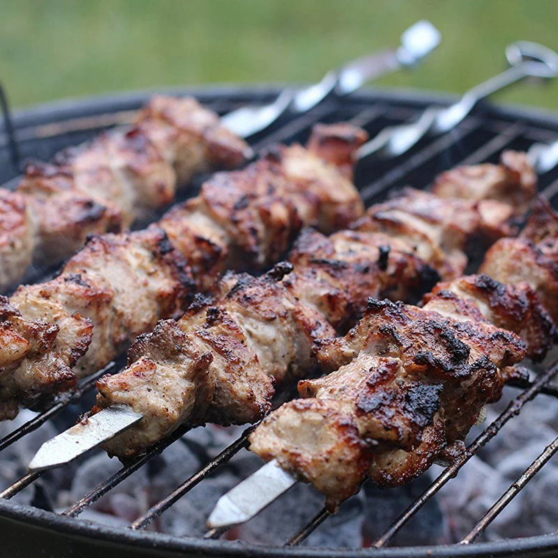 4/6/10/12 шт 45 см Нержавеющая сталь шашлыком шампура BBQ Гриль шампуры из металла