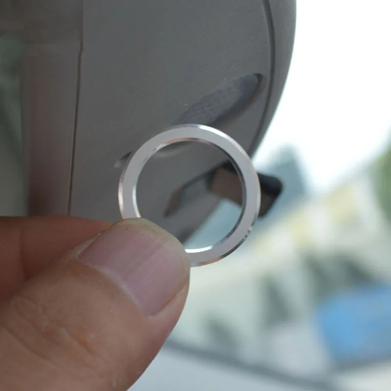 Зеркало заднего вида лампа кольцо украшение крышка отделка 2 шт. алюминиевый