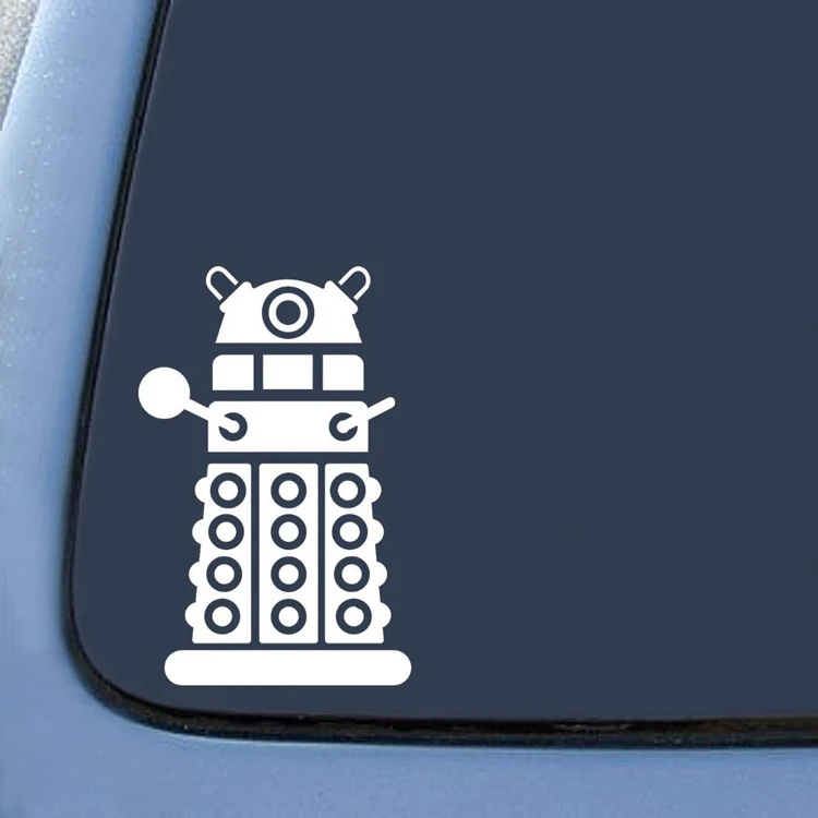 DALEK 6 &quot(белый) виниловая игрушка Наклейка Символ силуэт клавиатуры трек наклейка