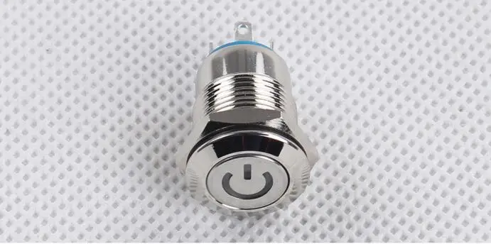 1 шт. в упаковке 12 мм Φ переключатель с подсветкой символ питания головка