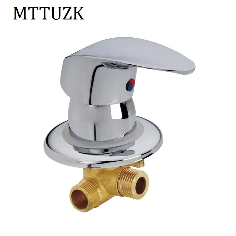 MTTUZK настенный 2 входа 1 выход Вода латунь Душевая комната Смеситель кран отдельная ванная душевая кран горячий и холодный смесительный клапан