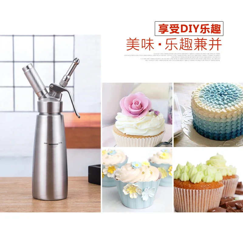1piece Quality 500ML/1L Artisan Whipped Cream Dispenser Whipper with Decorating Nozzles | Дом и сад